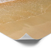 Blauw Zee Strand Tafelplan Poster (Hoek)