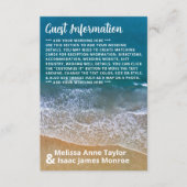 Blauw Zee Strand Trouwdetail Informatiekaartje (Voorkant)