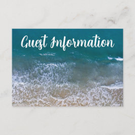 Blauw Zee Strand Trouwdetail Informatiekaartje