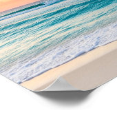 Blauw Zee Strandmuurkunst Poster (Hoek)