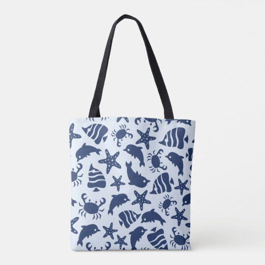 Blauw Zee Tote Bag (Achterkant)
