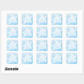 Blauw Zee Tropische Schildpad Stickers (Vel)