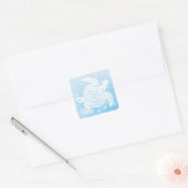 Blauw Zee Tropische Schildpad Stickers (Envelop)