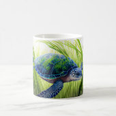 Blauw Zee Turtle Art Koffiemok (Center)