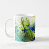Blauw Zee Turtle Art Koffiemok (Links)