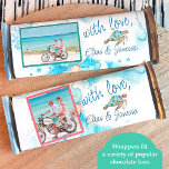 Blauw Zee Turtle Bruiloft Snoep Bar Wrapper Flyer<br><div class="desc">Tropisch blauw en turquoise zeeen schildpad, orchidee bruiloft multi-purpose label is veelzijdig voor snoep bars, en gebak. Speciale desserts of neem cadeaus mee naar huis zijn mooi met bruid en bruidegom's foto en speciale bewoording. Tropische zeeen schildpad en waterverf orchideeën budget papier is een geweldig alternatief voor de chocoladerepen van...</div>