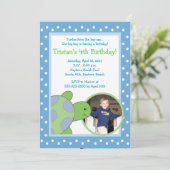 BLAUW Zee Turtle Tortoise *FOTO* Birthday 5x7 Kaart (Staand voorkant)