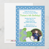 BLAUW Zee Turtle Tortoise *FOTO* Birthday 5x7 Kaart (Voorkant / Achterkant)