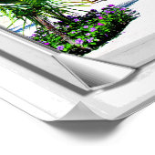 Blauw Zee-Uitzicht met balken Poster (Hoek)