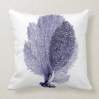 Blauw Zee ventilator wit Sierkussen
