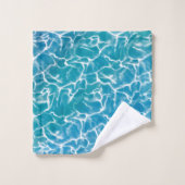 Blauw Zee Water Bad Handdoek (Wasdoekje)