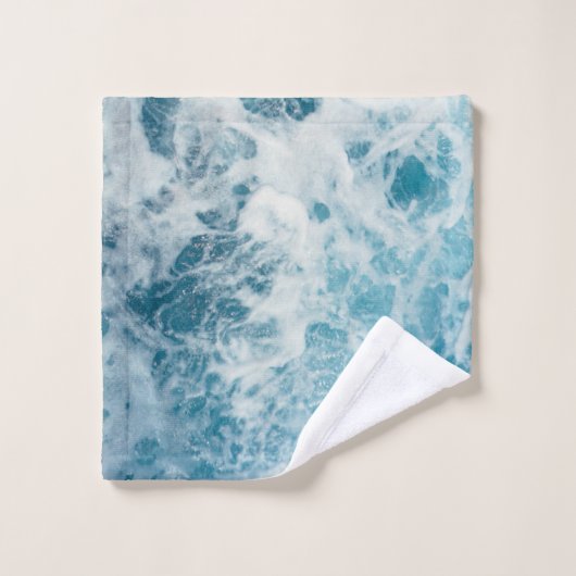 Blauw Zee Water Bad Handdoek (Wasdoekje)