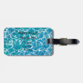 Blauw Zee Water Bagagelabel (Achterkant horizontaal)