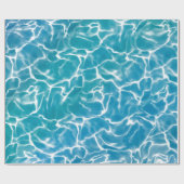 Blauw zee Water Cadeaupapier (Vlak)
