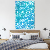 Blauw Zee water* Canvas Afdruk (Insitu (Slaapkamer))