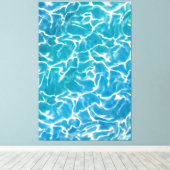 Blauw Zee water* Canvas Afdruk (Insitu (Houten vloer))