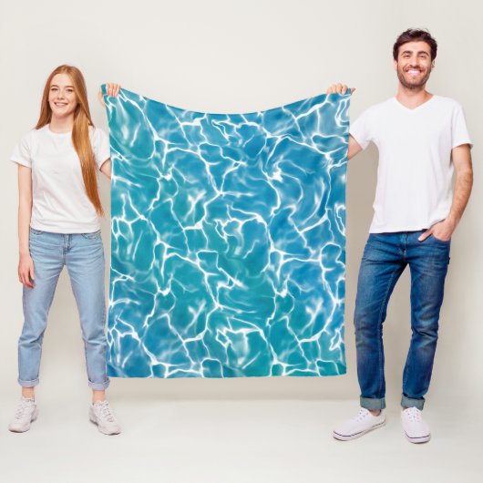 Blauw Zee water* Fleece Deken (In situ)
