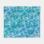 Blauw Zee water* Fleece Deken (Voorkant (Horizontaal))
