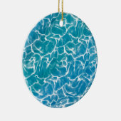 Blauw Zee water* Keramisch Ornament (Rechts)