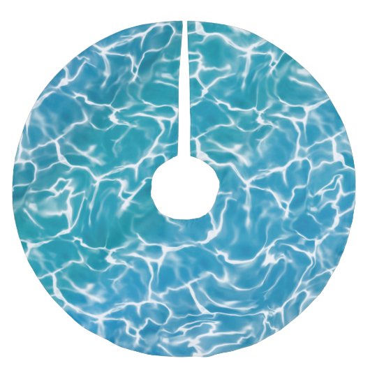Blauw Zee water* Kerstboom Rok (Voorkant)