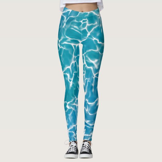 Blauw Zee water* Leggings (Voorkant)