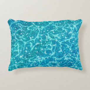 Blauw zee Water met spaarpjes Accent Kussen