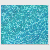 Blauw Zee Water met spaarpjes Cadeaupapier (Vlak)