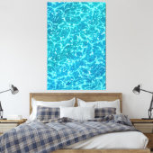 Blauw zee Water met spaarpjes Canvas Afdruk (Insitu (Slaapkamer))