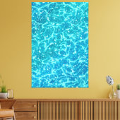 Blauw zee Water met spaarpjes Canvas Afdruk (Insitu (Woonkamer))