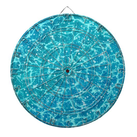 Blauw zee Water met spaarpjes Dartbord (Voorkant)