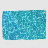 Blauw zee Water met spaarpjes Golfhanddoek (Horizontaal)