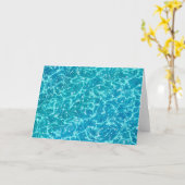 Blauw zee Water met spaarpjes Kaart (Gele Bloem)