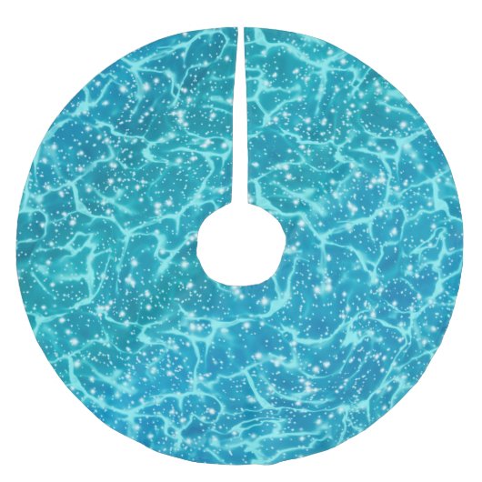 Blauw zee Water met spaarpjes Kerstboom Rok (Voorkant)