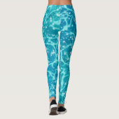 Blauw Zee Water met spaarpjes Leggings (Achterkant)