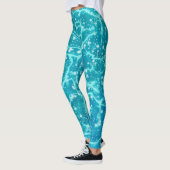 Blauw Zee Water met spaarpjes Leggings (Links)