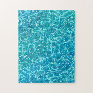 Blauw Zee Water met spaarpjes Legpuzzel