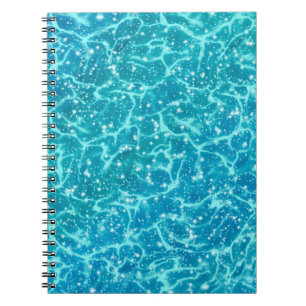 Blauw zee Water met spaarpjes Notitieboek