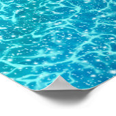Blauw zee Water met spaarpjes Poster (Hoek)