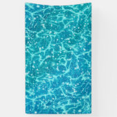 Blauw zee Water met spaarpjes Spandoek (Verticaal)