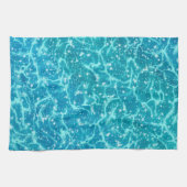 Blauw zee Water met spaarpjes Theedoek (Horizontaal)