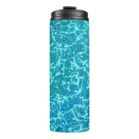 Blauw zee Water met spaarpjes Thermosbeker (Voorkant)