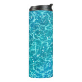Blauw zee Water met spaarpjes Thermosbeker (Gedraaid links)