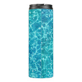 Blauw zee Water met spaarpjes Thermosbeker (Achterkant)