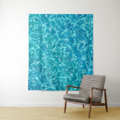 Blauw zee Water met spaarpjes Wandkleed (In situ)