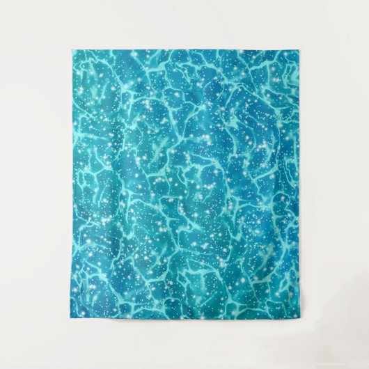 Blauw zee Water met spaarpjes Wandkleed (Voorkant)