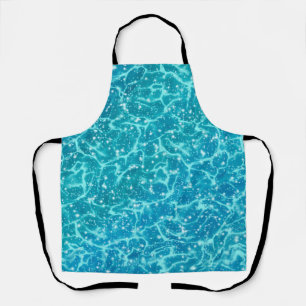 Blauw Zee Water met Sparkles* Schort