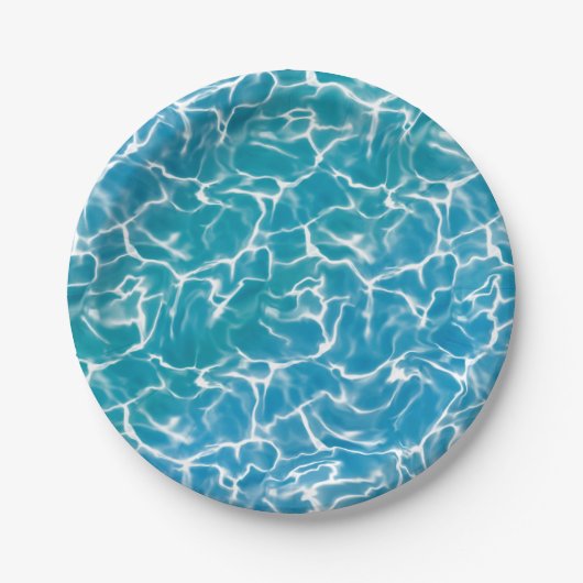 Blauw Zee water* Papieren Bordje (Voorkant)