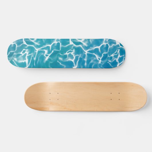 Blauw Zee Water Persoonlijk Skateboard (Horizontaal)