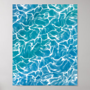 Blauw Zee water* Poster