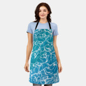 Blauw zee Water Schort (Gedragen)